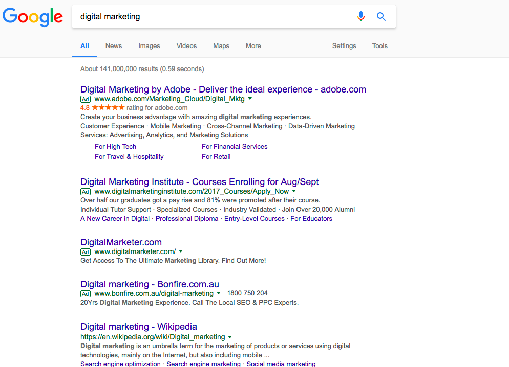 digital marketing and featured snippets