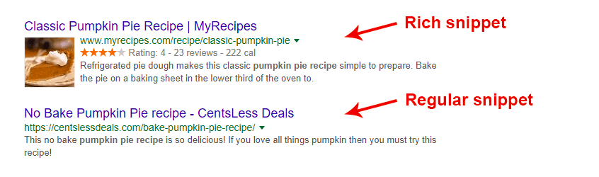examples of rich and regular snippets