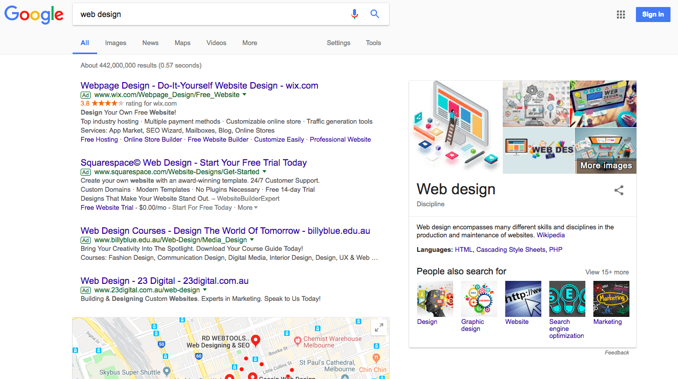 visual search results