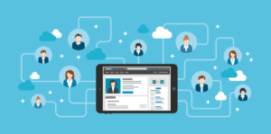 cartoon of LinkedIn network