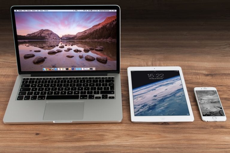 laptop, tablet and mobile