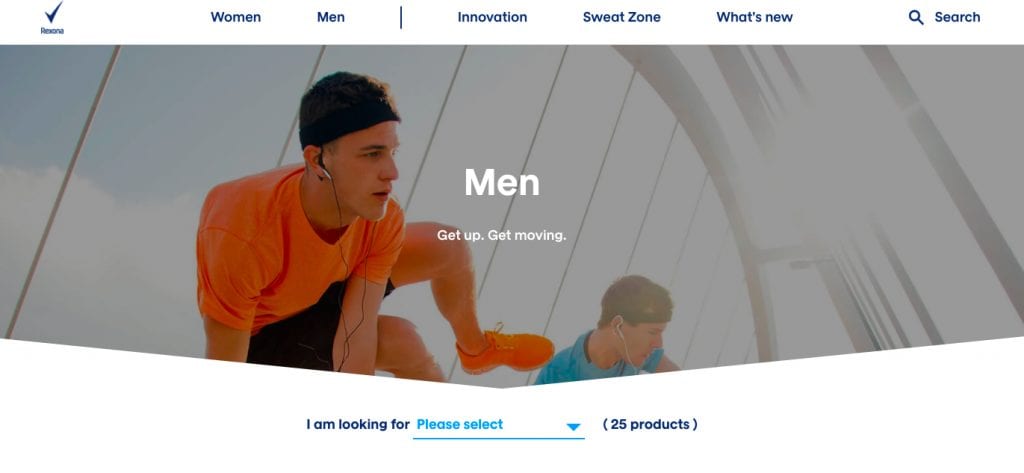 Rexona website