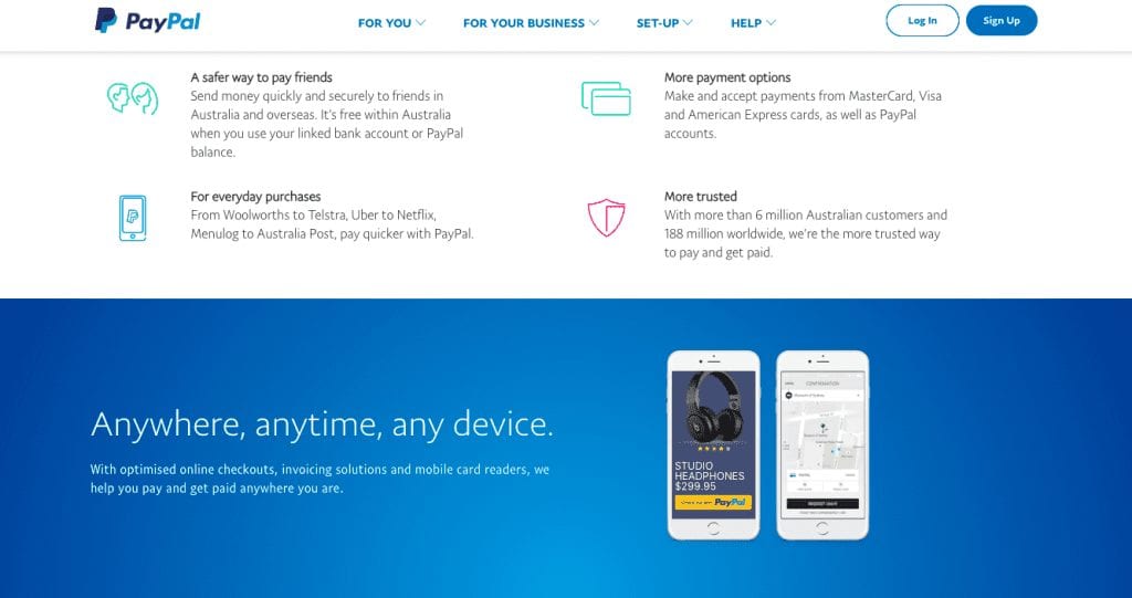PayPal website
