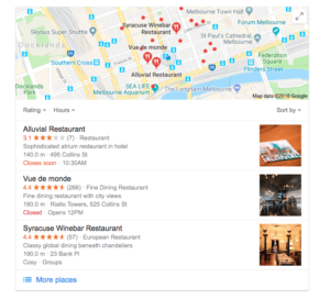 restaurant maps result
