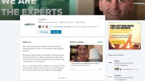 LinkedIn business page