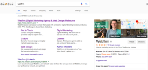 Google search results page
