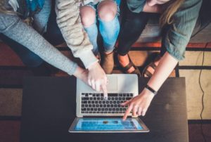 women using laptop