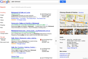 Google search results page