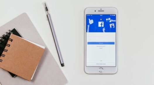 Facebook login page on mobile