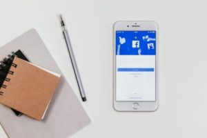Facebook login page on mobile